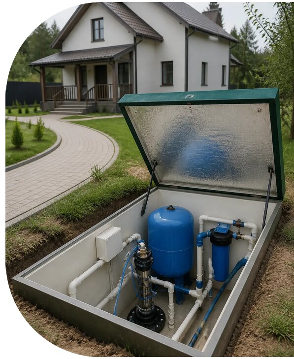 Автономное водоснабжение дома в Полевской от 153975 р. | АПаруса-Плв